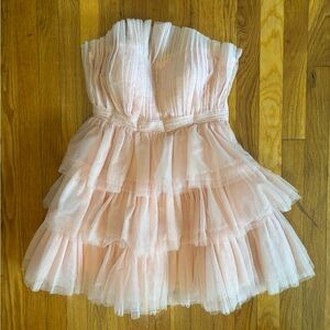 Geisha Designs Cupcake Tulle Dress Pink Poofy Tiered Cotton Candy Mini size 6
